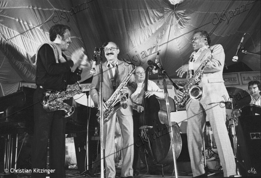 Johnny Griffin Guy Lafitte Pierre Michelot Eddie Lockjaw Davis Charles Bellonzi Marciac 1984 Johnny Griffin Guy Lafitte Pierre Michelot Eddie Lockjaw Davis Charles Bellonzi Marciac 1984